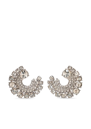 Altuzarra Huggie crystal-embellished earrings - Silver