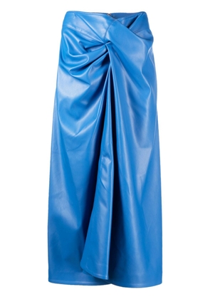 Stella McCartney knot-detail midi skirt - Blue