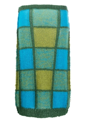 Marni mix-print knit skirt - Green