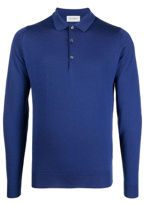 John Smedley Belper short-button polo shirt - Blue