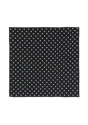 Saint Laurent polka-dot print silk pocket square - Black