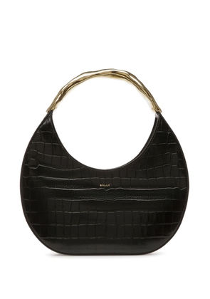 Bally crocodile-embossed leather bag - Black