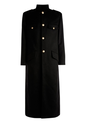 Bally single-breasted wool maxi coat - Black