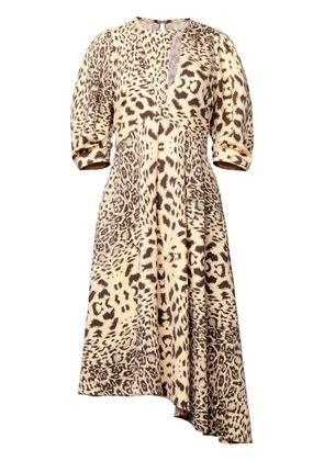 Equipment Taliana leopard-print midi dress - Neutrals