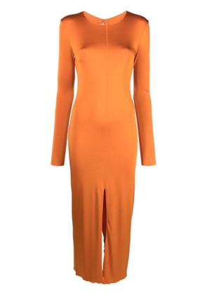 Marni long-sleeve jersey midi dress - Orange