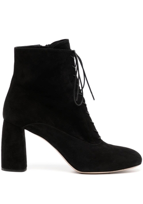 Miu Miu Pre-Owned 90mm suede ankle boots - Black