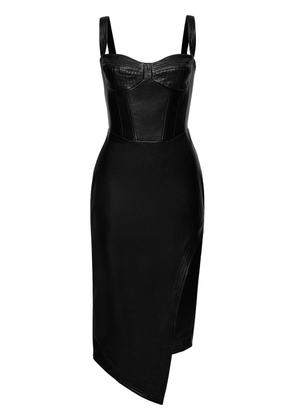 Nicholas Carolina corset midi dress - Black