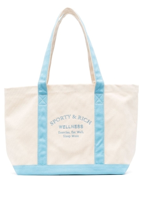 Sporty & Rich embroidered-logo tote bag - Neutrals