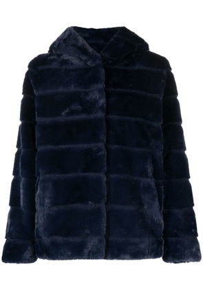 Apparis hooded faux fur coat - Blue