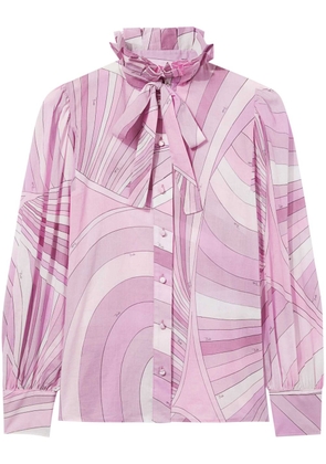 PUCCI Iride-print cotton blouse - Pink