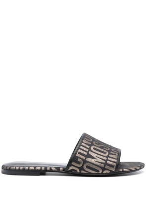 Moschino logo-jacquard sandals - Black