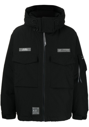 CHOCOOLATE patch-detail detachable-hooded jacket - Black