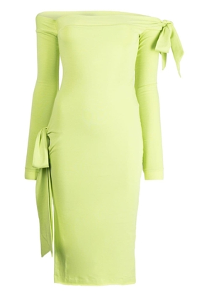 ROTATE off-the-shoulder bodycon dress - Green
