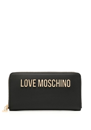 Love Moschino logo-lettering accordion wallet - Black