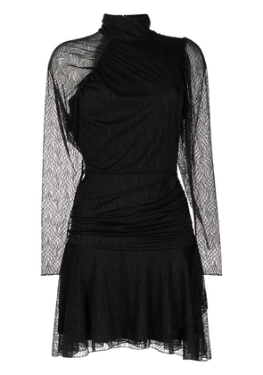 ROTATE lace long-sleeve dress - Black