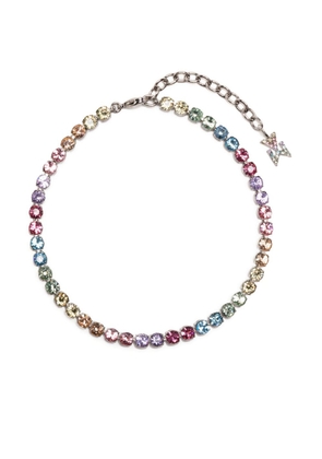 Amina Muaddi crystal-embellished tennis bracelet - Blue