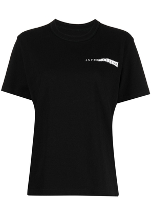 sacai graphic-print cotton T-Shirt - Black