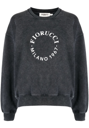Fiorucci logo-print brushed-effect sweatshirt - Grey