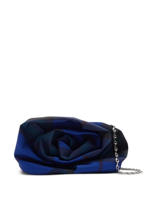 Burberry Rose draped checkered clutch bag - Blue
