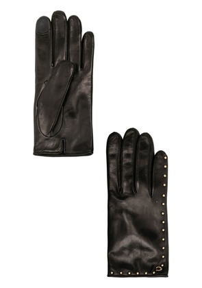 Coach studded leather gloves - Green
