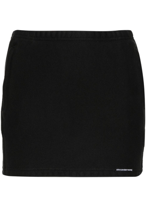 Alexander Wang logo-print cotton miniskirt - Black