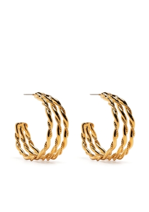 Kenneth Jay Lane chain-link twist hoop earrings - Gold