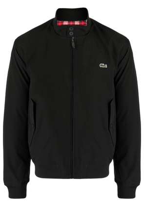 Lacoste logo-embroidered cotton bomber jacket - Black