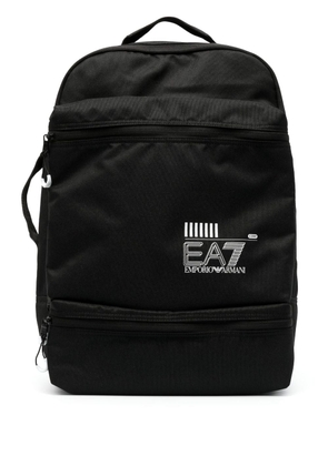 Ea7 Emporio Armani logo-print backpack - Black