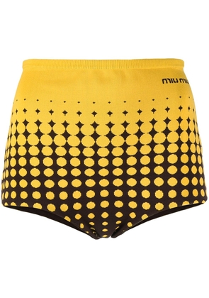 Miu Miu knitted mini shorts - Yellow