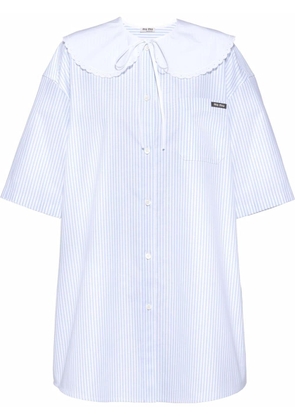 Miu Miu Oxford striped shirt dress - Blue