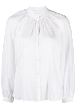 Forte Forte stand-up collar voile shirt - White