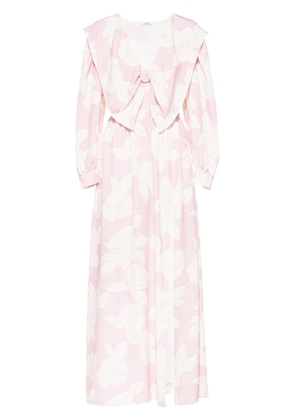 Miu Miu printed satin sablé dress - Pink