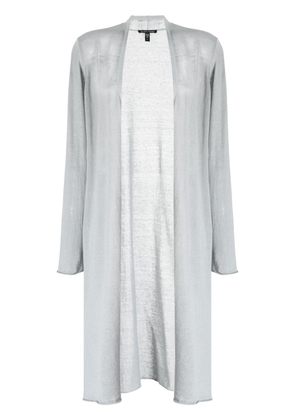 Eileen Fisher open-front long-sleeve cardi-coat - Grey