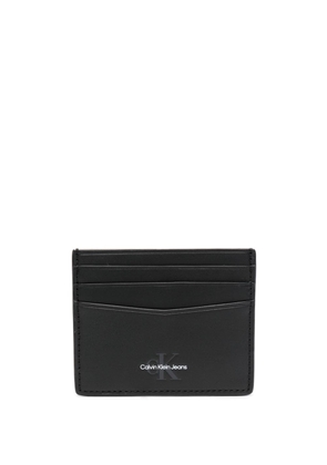 Calvin Klein Jeans logo-print leather cardholder - Black