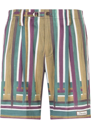 Dolce & Gabbana striped knee-length shorts - Green