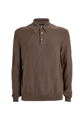 Dunhill Merino Wool Long-Sleeve Polo Shirt