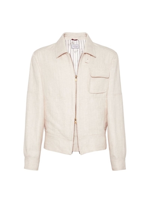 Brunello Cucinelli Linen-Blend Zipped Jacket