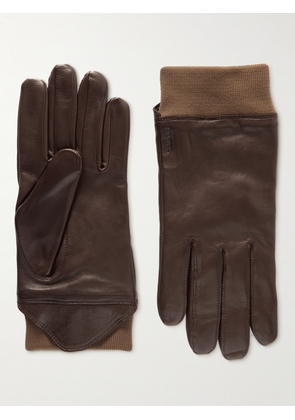 Hestra - Adrian Leather and Wool-Blend Gloves - Men - Brown - 8