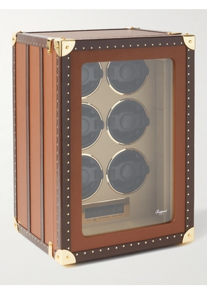 Rapport London - Romer Studded Leather-Wrapped Cedar and Glass Watch Winder - Men - Brown