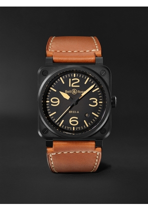 Bell & Ross - BR 03 Heritage Automatic 41mm Ceramic and Leather Watch, Ref. No. BR03A-HER-CE/SCA - Men - Black