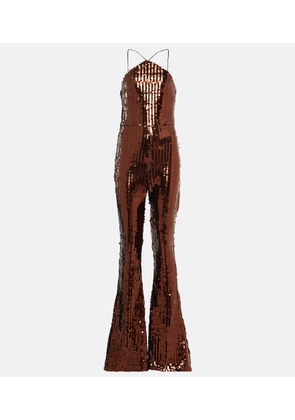 Taller Marmo Jagger sequined flared jumpsuit