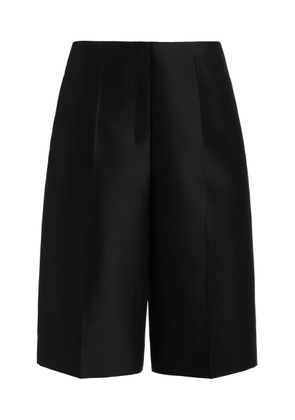 The Row - Flash Pleated Wool-Silk Knee-Length Shorts - Black - US 2 - Moda Operandi