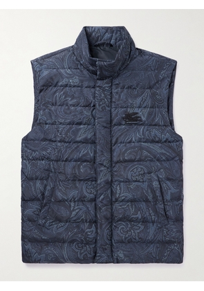 Etro - Logo-Embroidered Paisley-Print Quilted Shell Down Gilet - Men - Blue - S