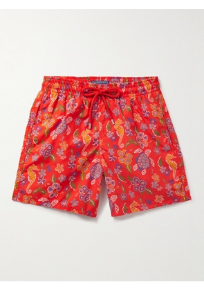 Vilebrequin - Moorea Straight-Leg Mid-Length Printed ECONYL® Swim Shorts - Men - Red - S