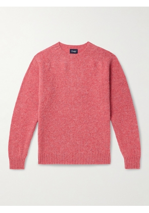 Drake's - Brushed Virgin Shetland Wool Sweater - Men - Pink - S