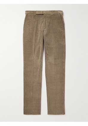 Ralph Lauren Purple Label - Gregory Straight-Leg Cotton and Cashmere-Blend Corduroy Trousers - Men - Brown - UK/US 30