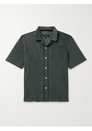 Rag & Bone - Avery Camp-Collar Cotton-Blend Terry Shirt - Men - Green - XS