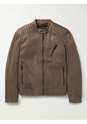 Belstaff - V Racer Air Perforated Leather Jacket - Men - Brown - IT 46