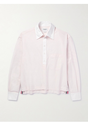 Thom Browne - Grosgrain-Trimmed Supima Cotton Oxford Shirt - Men - Pink - 1