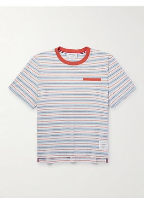 Thom Browne - Striped Stretch-Linen T-Shirt - Men - Blue - 1